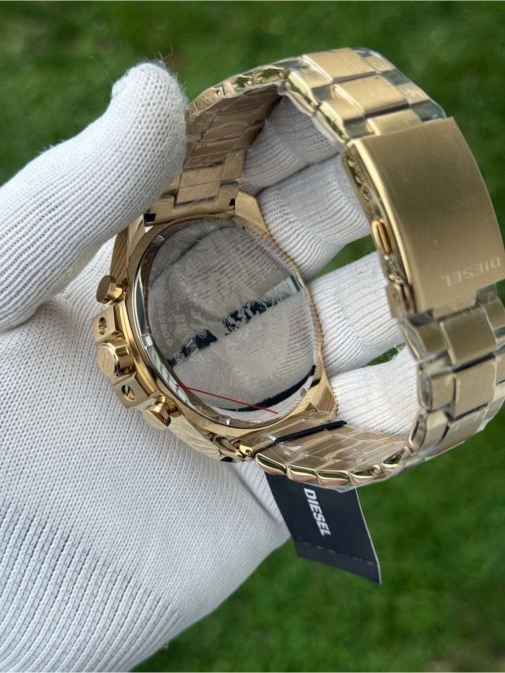 Diesel Gold-Tone mega chief Men's Chronograph Bracelet Watch